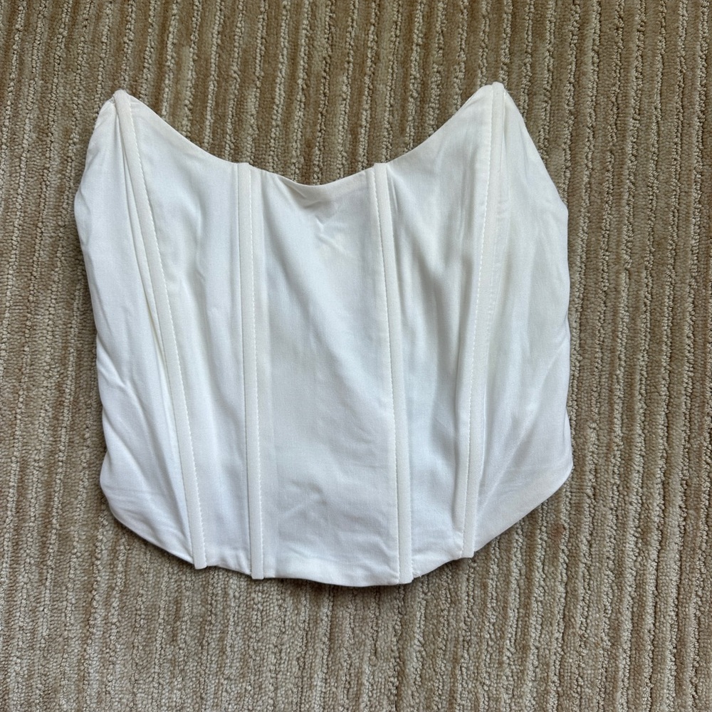 White Corset Tube Top